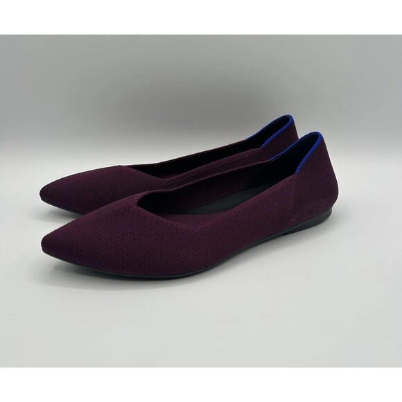 Rothy’s The Point Violet Pointed Toe Women’s Size 6.5 Flats Slip On Shoes - Picture 2 of 8
